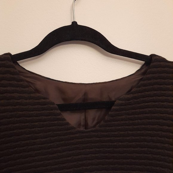 Brown Textured Women's Blazer - Picture 8 of 14